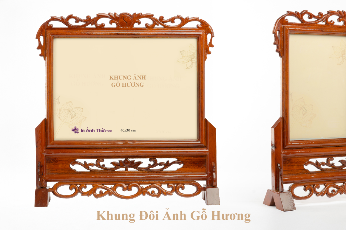 Khung ảnh thờ đôi cao cấp 2 người chung một khung ảnh