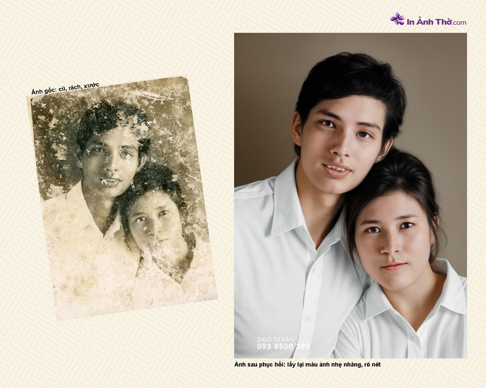 Phục hồi ảnh kỷ niệm cũ rách