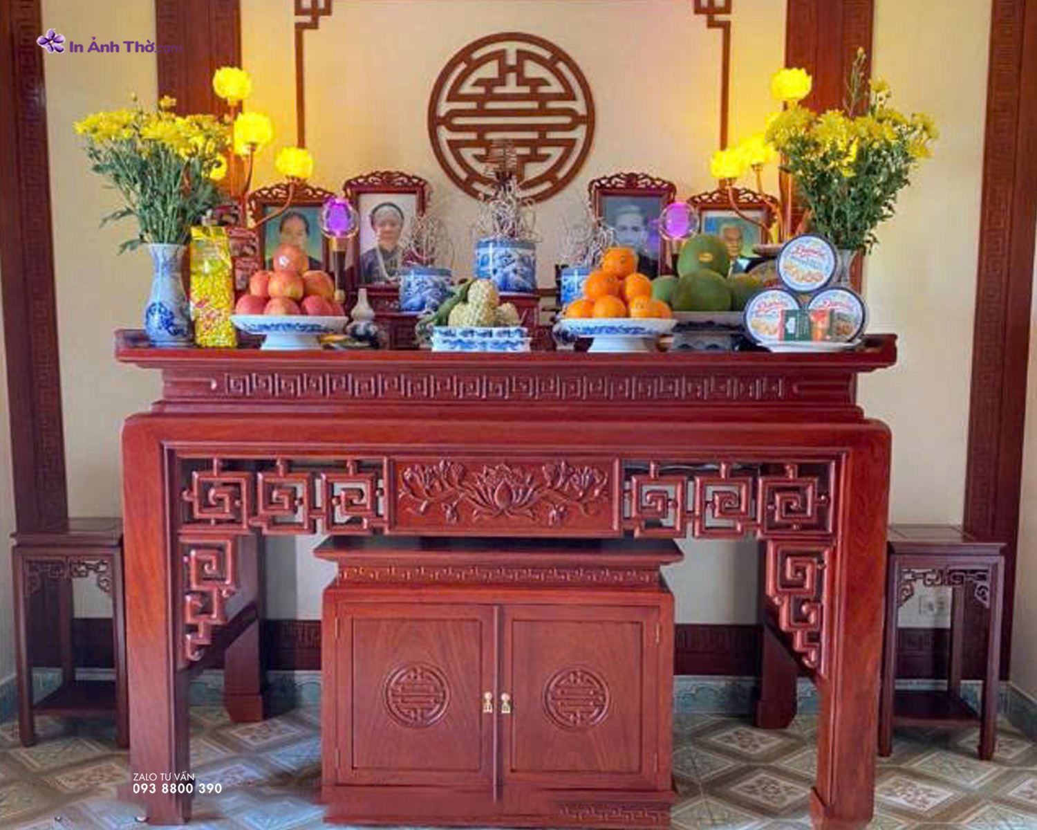 Ảnh bàn thờ gia tiên trang ngiêm