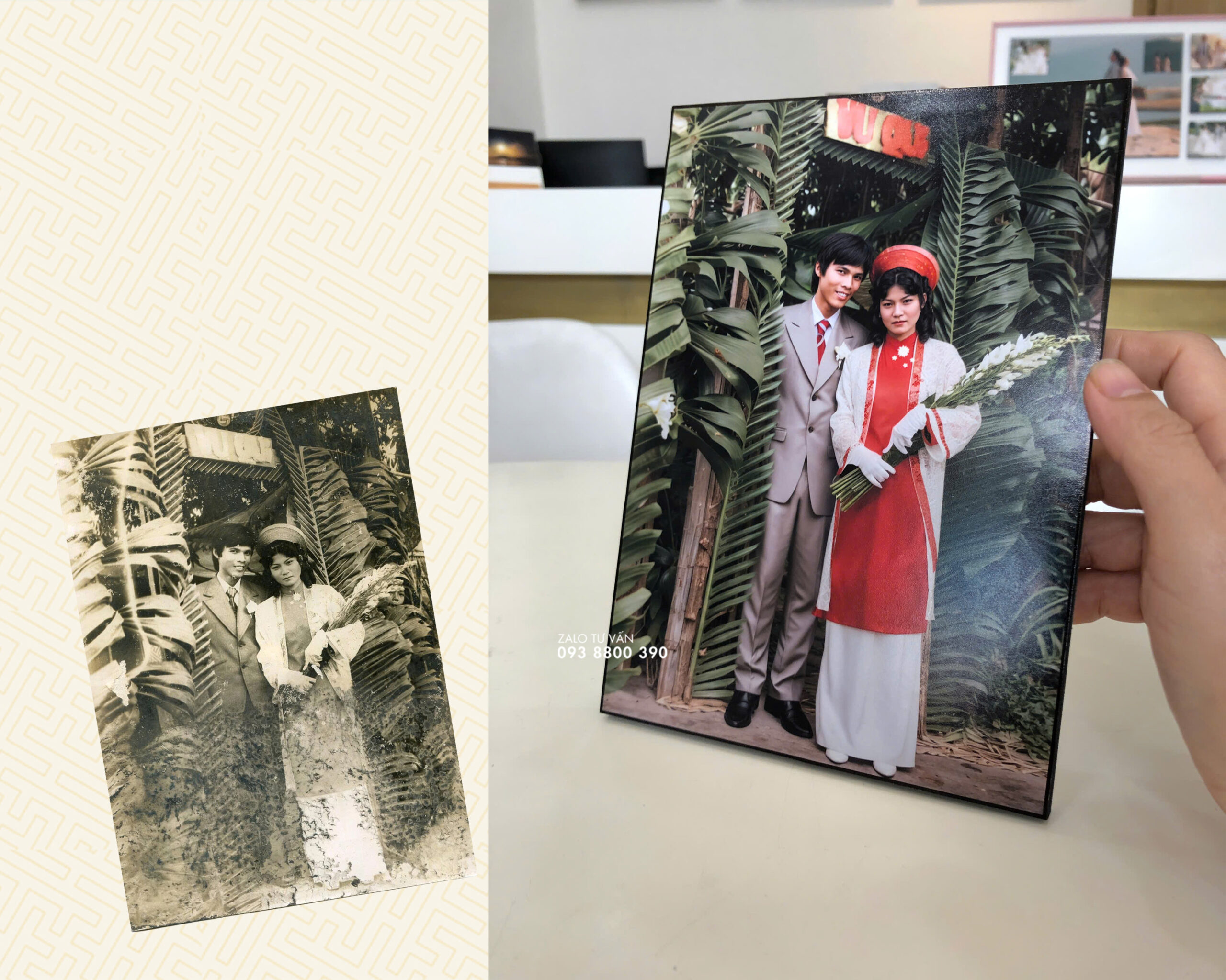 Phục hồi ảnh cưới kỷ niệm làm quà 