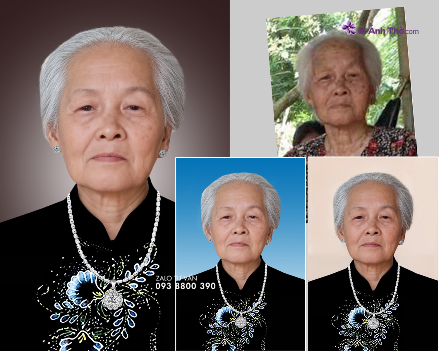 Màu nền trung tính cho ảnh thờ cha mẹ khi phục hồi 