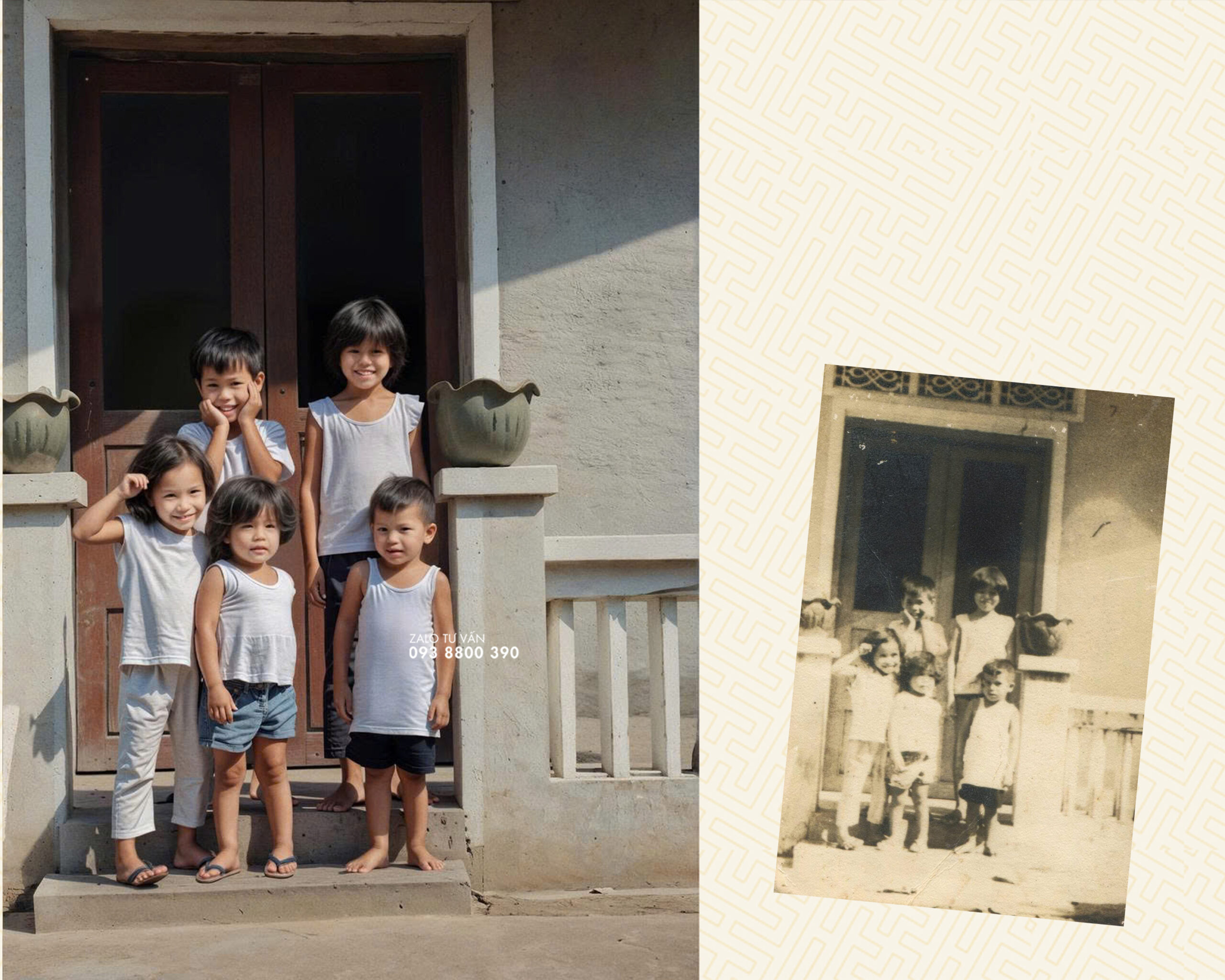 Phục hồi ảnh cũ phóng tranh lớn