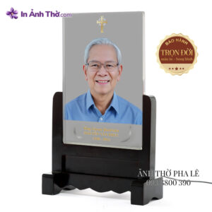 Hình thờ pha lê Công giáo in màu, đèn LED sáng, bảo hành trọn đời