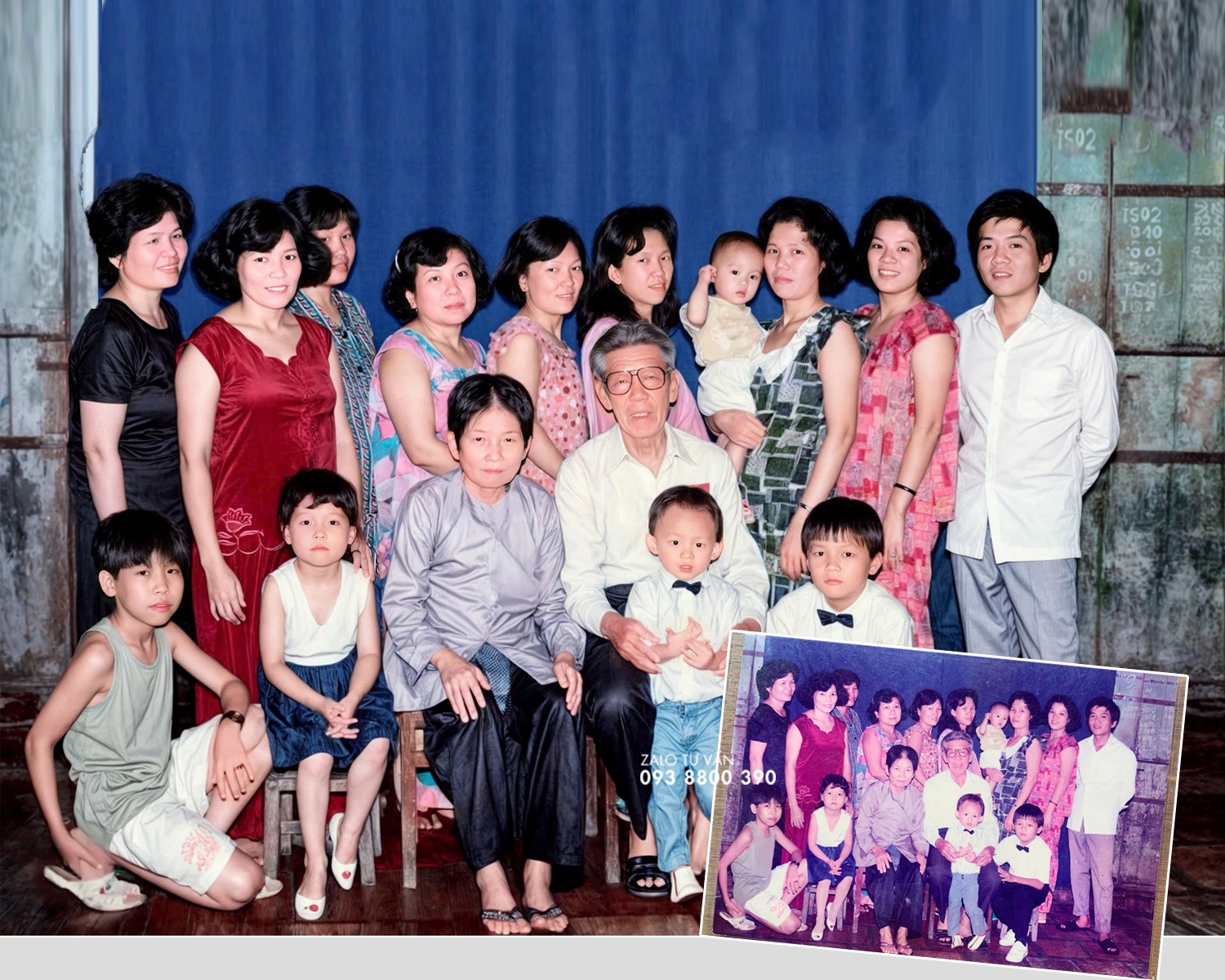 Phục hồi ảnh gia đình phóng ảnh lớn 