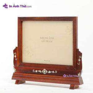 Khung Ảnh Thờ Đôi Gỗ Trầm – Tôn vinh trọn vẹn hình ảnh cha mẹ
