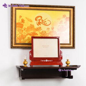 Khung Ảnh Thờ Đôi Gỗ Trầm – Tôn vinh trọn vẹn hình ảnh cha mẹ