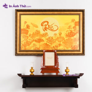 Khung Ảnh Thờ Gỗ Tràm Tài Lộc – Mộc Mạc & Trang Nghiêm