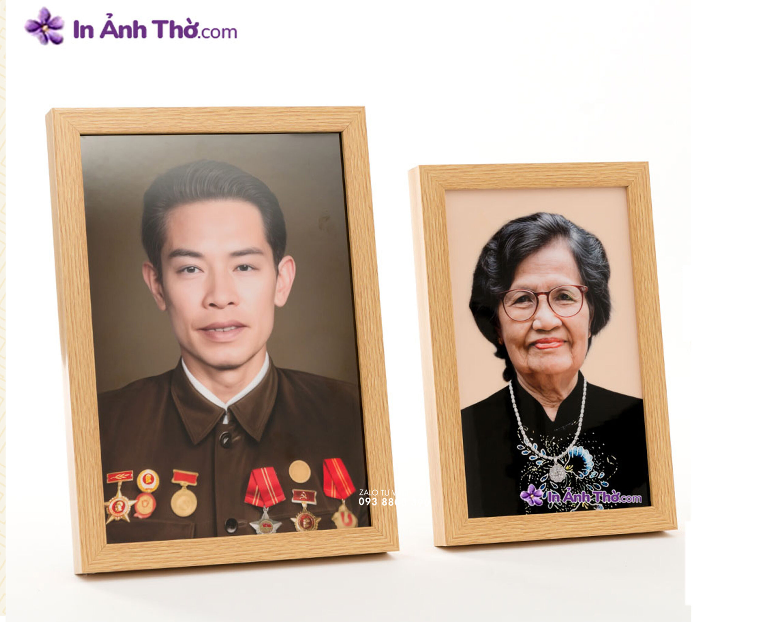 Ảnh thờ HD khung màu gỗ