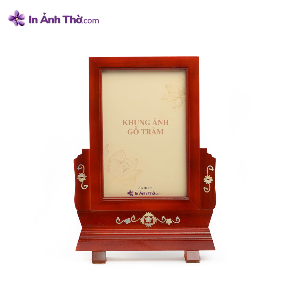 khung-tho-tram-1 Khung Ảnh Thờ Gỗ Tràm – Hoa Sen Khắc Nổi