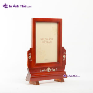 Khung Ảnh Thờ Gỗ Tràm – Hoa Sen Khắc Nổi