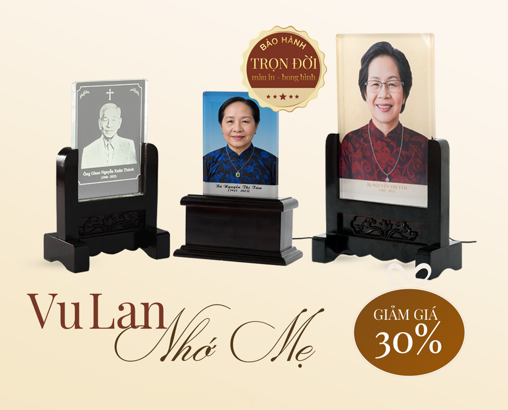 Ưu đãi Vu Lan: Giảm 30% Làm Ảnh Thờ Pha Lê Sang Trọng
