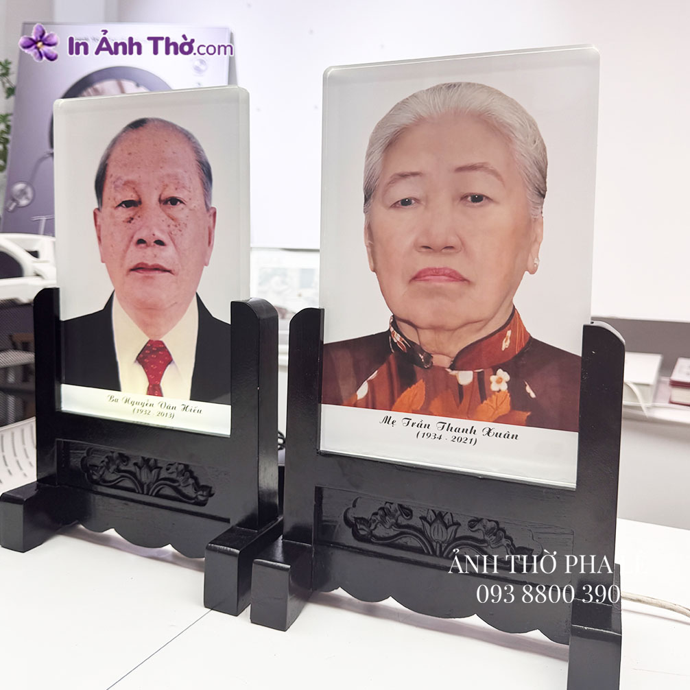 Ảnh thờ ông bà khung pha lê cao cấp