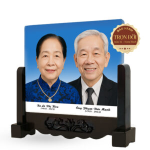 Ảnh thờ ghép đôi pha lê song thân cha mẹ ông bà