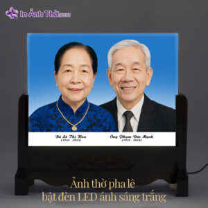 Ảnh thờ đôi pha lê cao cấp có đèn led