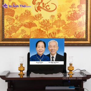 Ảnh thờ pha lê ghép cha mẹ đặt bàn thờ gia tiên