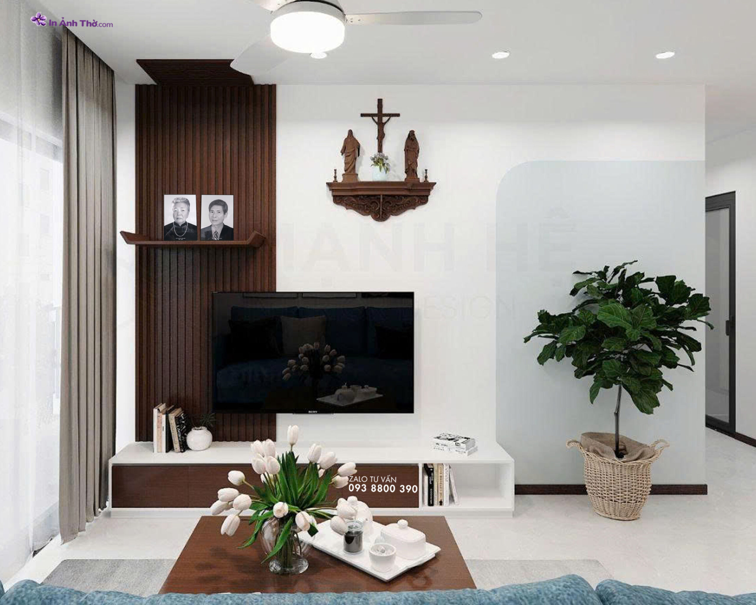 Kích thước ảnh thờ phù hợp căh hộ hoặc chung cư