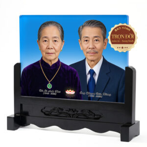Ảnh thờ pha lê đôi ông bà
