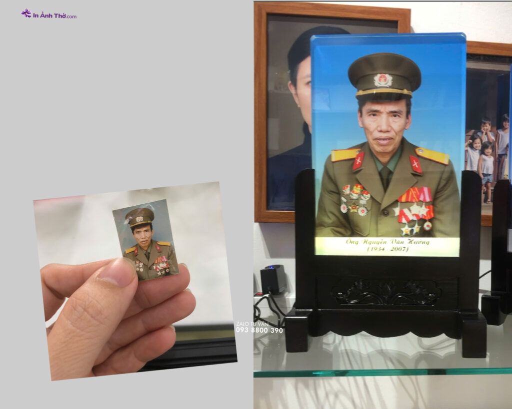 Ảnh thờ pha lê có đen phát sáng ấm áp