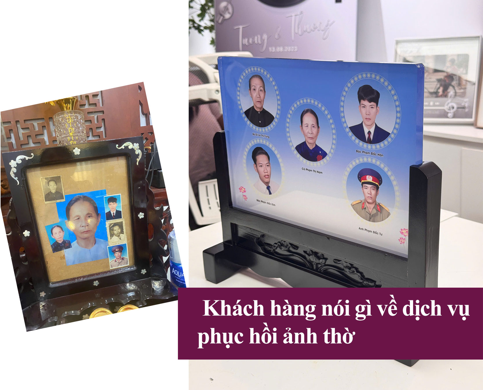 Khách hàng nói gì về dịch vụ phục hồi ảnh thờ