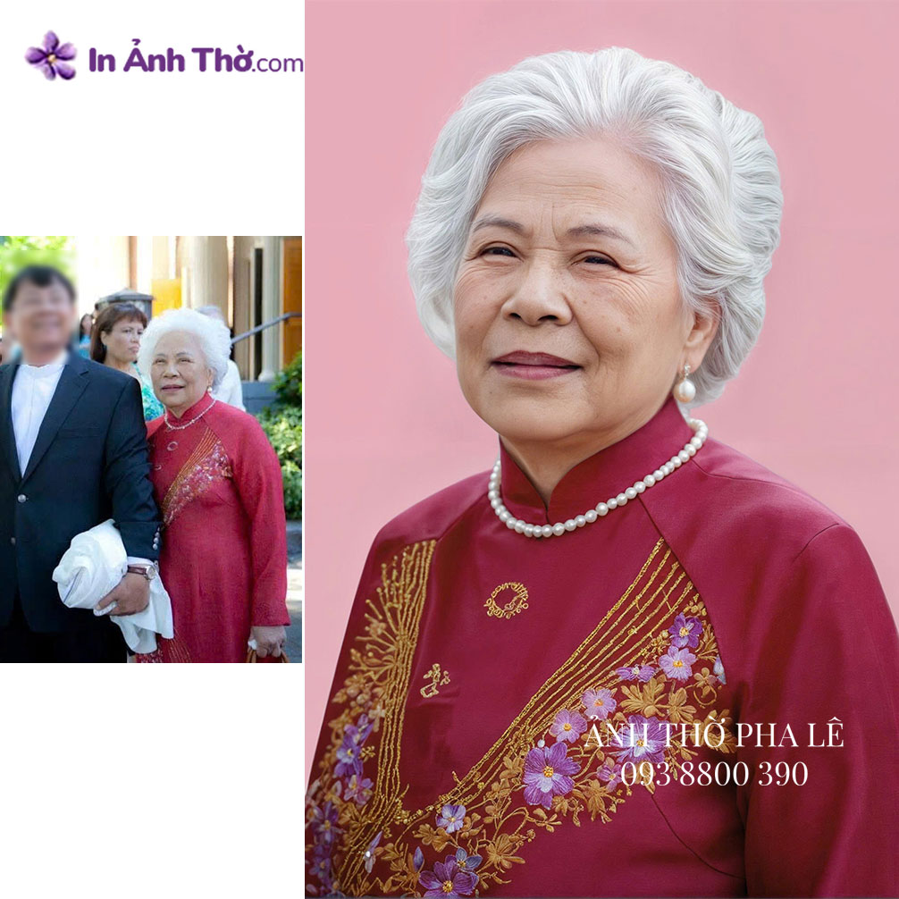 Tách ảnh cha mẹ từ ảnh nhóm cũ để làm ảnh thờ