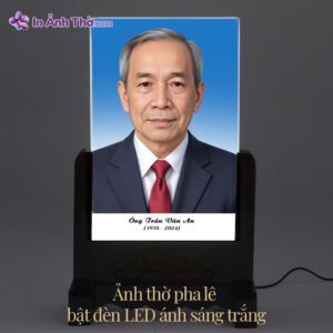 Ảnh thờ pha lê cỡ lớn bật đèn LED sáng trắng – chân dung rõ nét