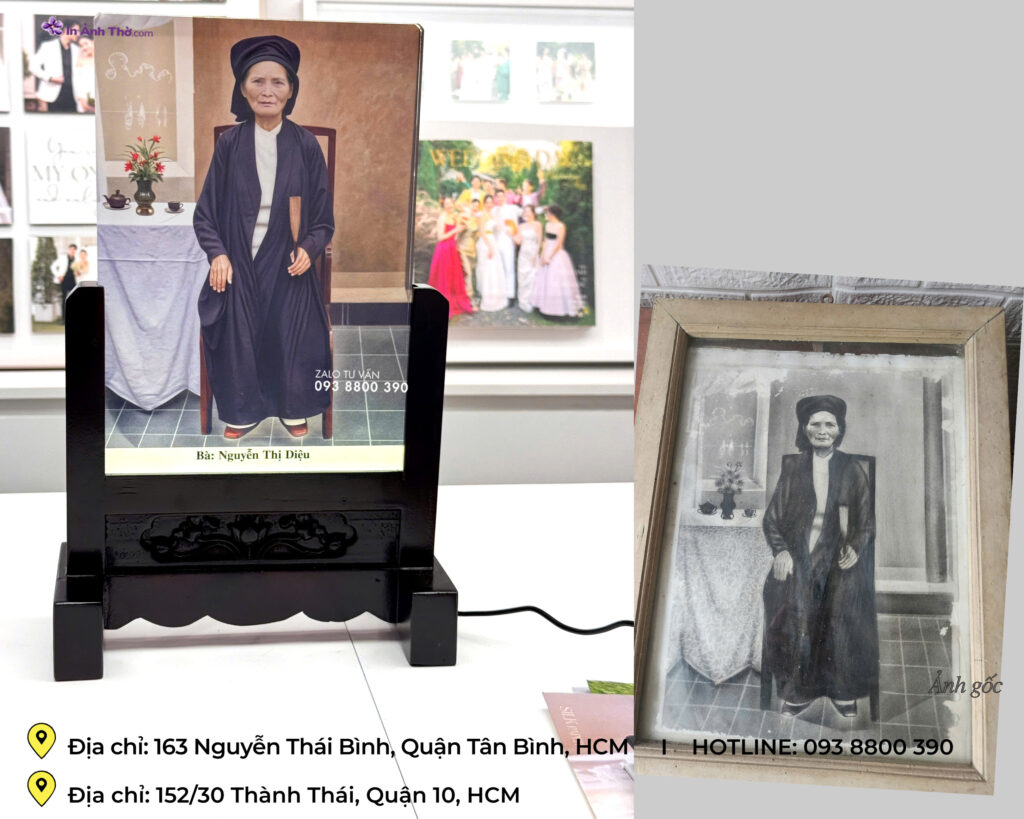 Ảnh thờ pha lê có đèn led nghệ thuật tinh xảo tại inanhtho.com