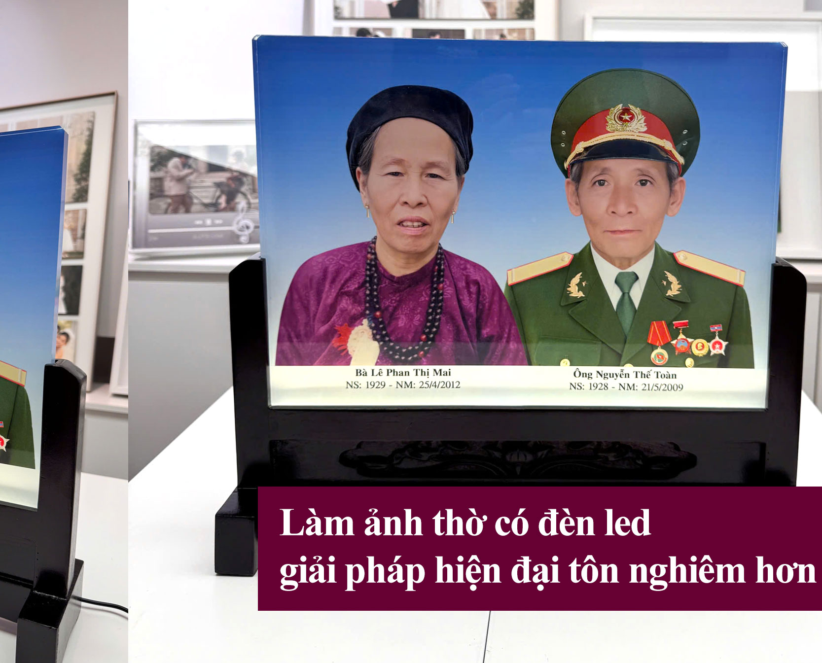 Làm ảnh thờ có đèn led giải pháp hiện đại tôn nghiêm hơn