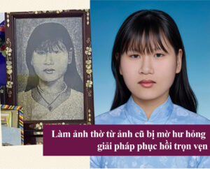 Làm ảnh thờ từ ảnh cũ bị mờ, hư hỏng giải pháp phục hồi trọn vẹn