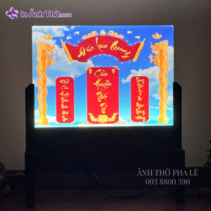 Ảnh Thờ Pha Lê Cửu Huyền Thất Tổ có đèn LED – Thể hiện ý nghĩa thờ tổ tiên trang nghiêm