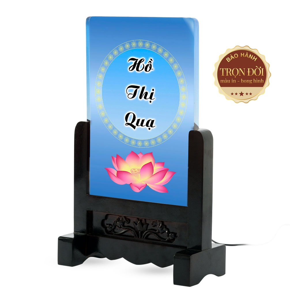 Ảnh Thờ Không Có Ảnh – Bài Vị Pha Lê Phát Sáng Tưởng Niệm