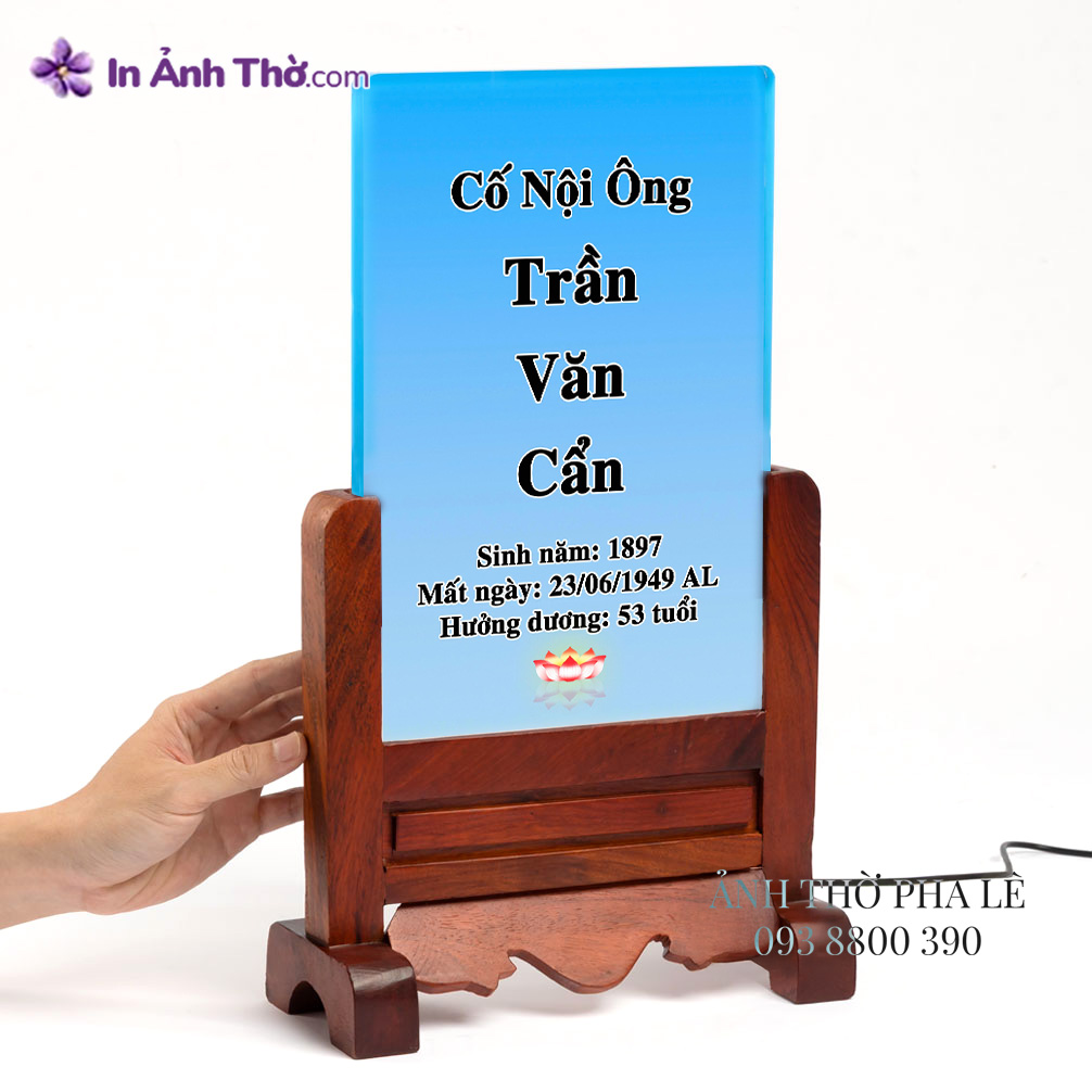 Kích thước thực tế Ảnh Thờ Tưởng Niệm Không Có Ảnh Chân Dung