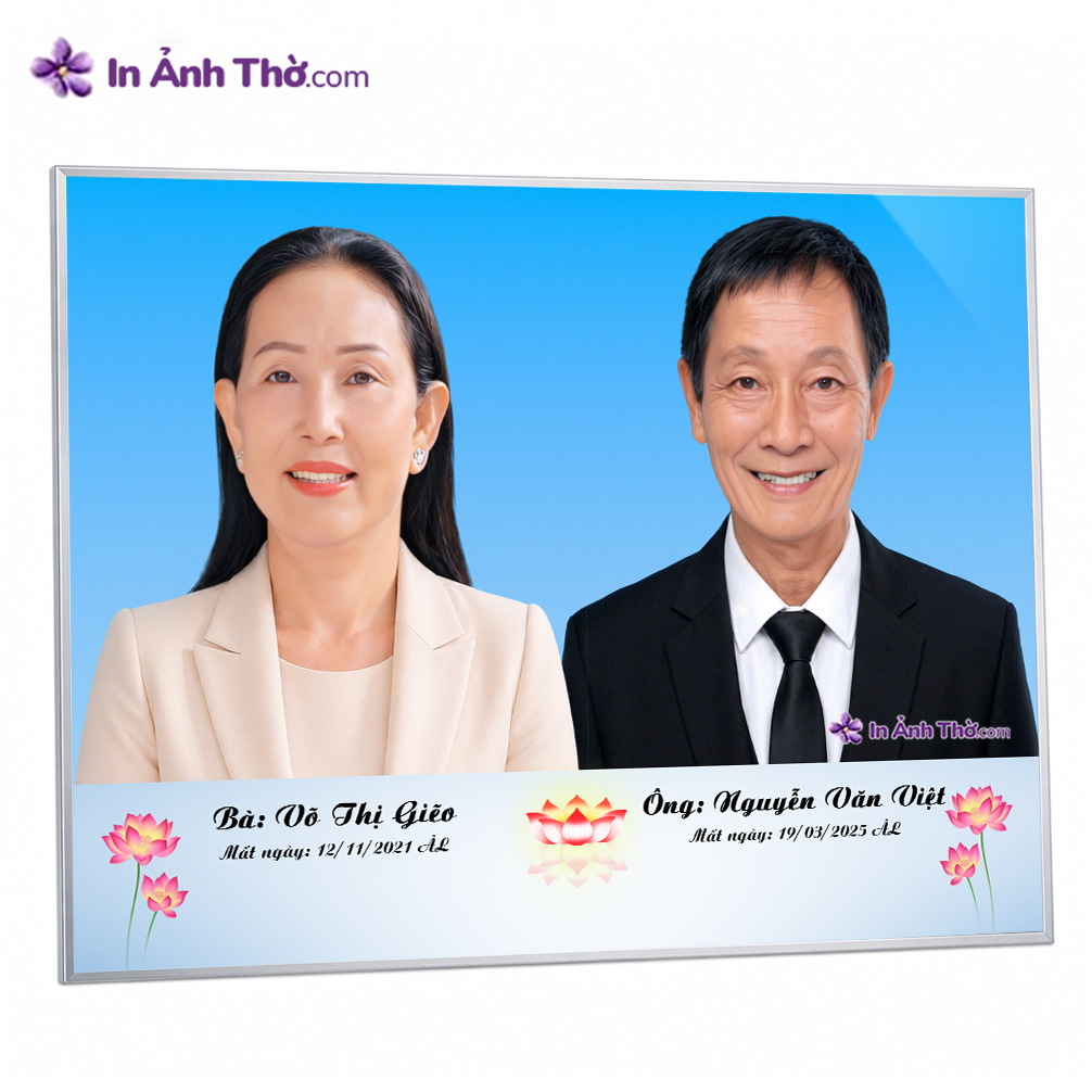Hình thờ ghép đôi cha mẹ trang trọng